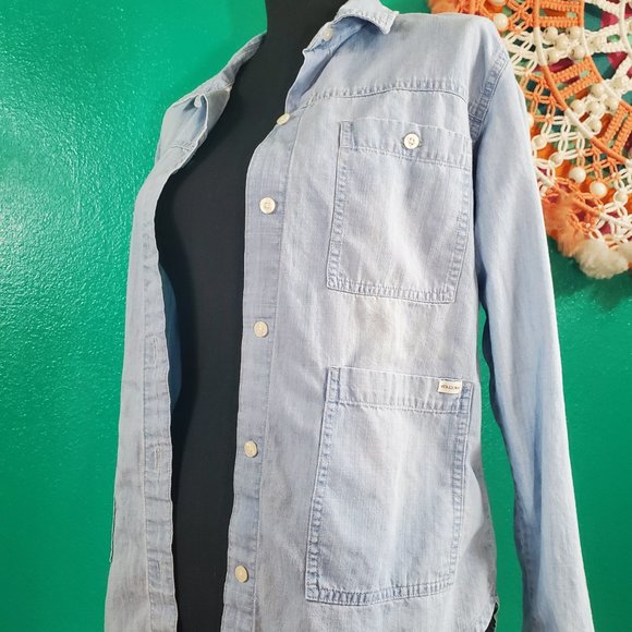 Volcom Denim Button Down, Small - Picture 3 of 8
